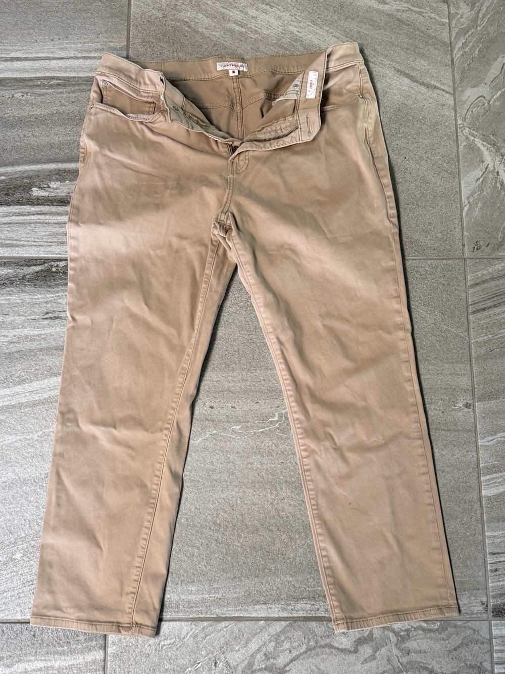 Lucky Brand Khaki Straight-Leg Pants
